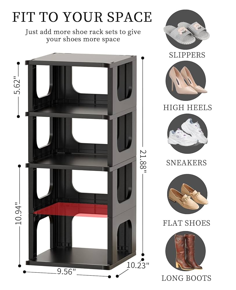 Amazon.com: Shoe Organizer Rack for Small Spaces 5 Tier
